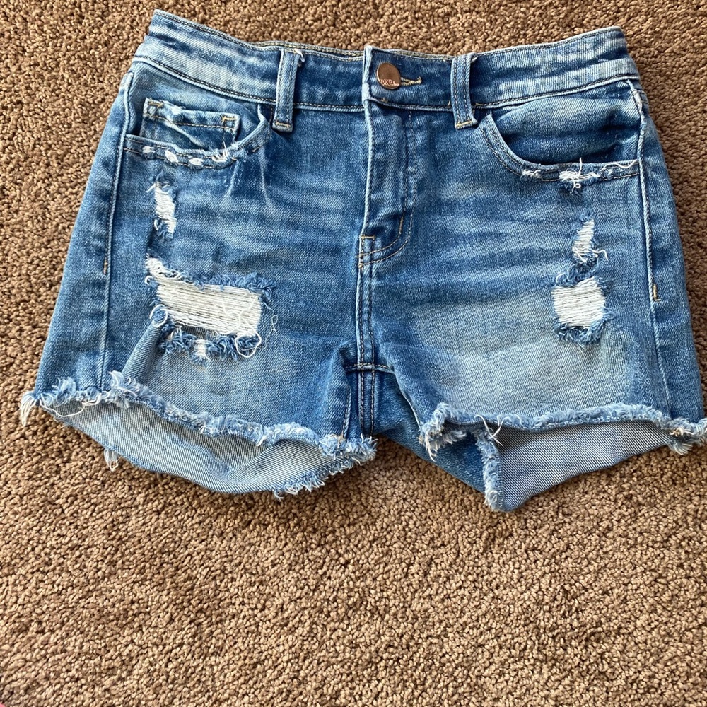 BKE Distressed Blue Jean Shorts